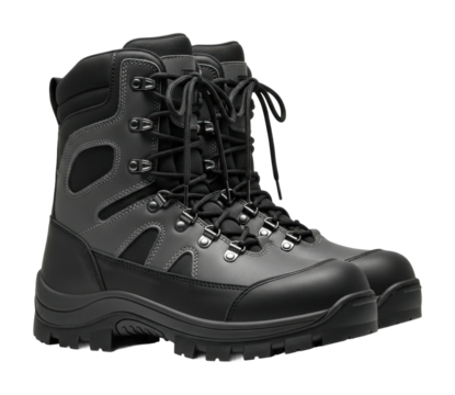 Hiking adventure gear store product showcase urban isolated on transparent background