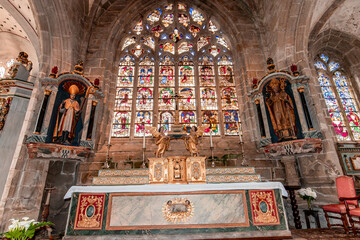 Saint Ronan Church, Locronan, finistere, brittany, france