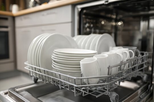 Kitchen Appliance Focus: Clean Dishes in Dishwasher Post-Wash