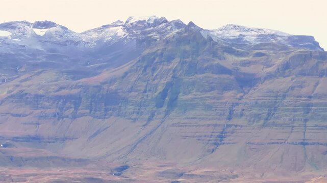 Aerial view around Kirkjufell Mountain - Grundarfj&ouml;r&eth;ur - Iceland