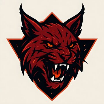 Angry Bobcat Esports Mascot Logo Vector