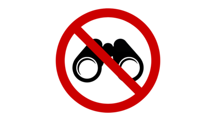 No social media marketing allowed concept, avoid social platforms, digital detox, forbidden account, social media ban, stay away from social media icon