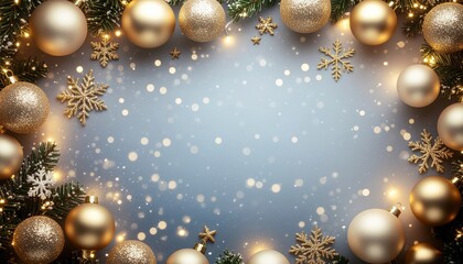 Christmas celebration decor festive atmosphere decorative ornaments holiday environment close-up view sparkling lights and snowflakes for seasonal joy