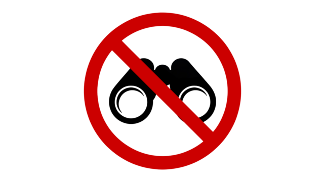 No social media marketing allowed concept, avoid social platforms, digital detox, forbidden account, social media ban, stay away from social media icon