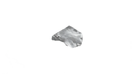 Abstract crystalline mineral shard with sharp edges isolated on transparent background