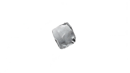 A single clear ice crystal shard with sharp edges isolated on transparent background