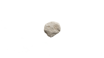 A single rough light gray quartz crystal with sharp edges isolated on transparent background