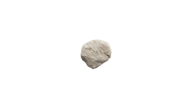 A single rough light gray quartz crystal with sharp edges isolated on transparent background