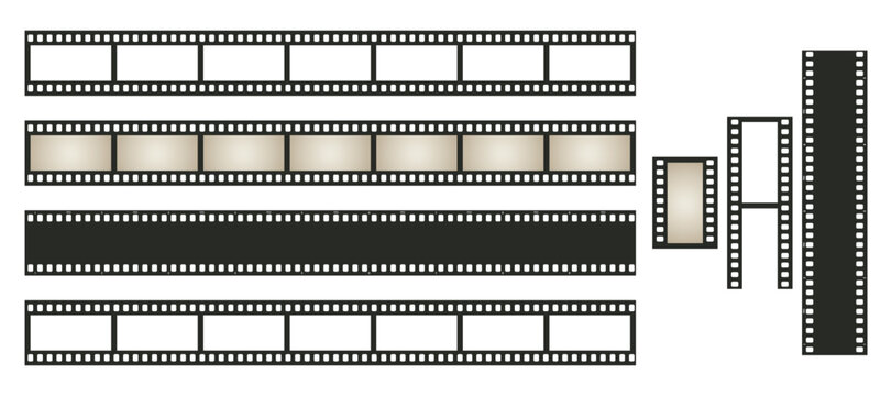 Film strip. Vintage film strip old retro cinema movie strip video recording.