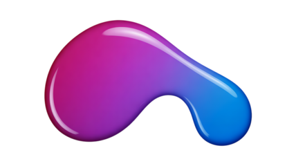 Glossy Gradient Blob – Transparent PNG, Modern Abstract Design Element for Apps, Logos & Web Backgrounds.