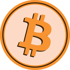 Cryptocurrencies and logos. 3D Bitcoin-BTC logo drawings.