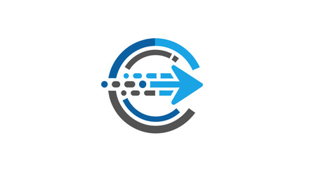 Abstract Arrow And Circle Graphic Suggesting Advancement, Evolution, And Progressive Movement