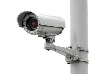 Outdoor CCTV Surveillance Camera on Pole Isolated PNG