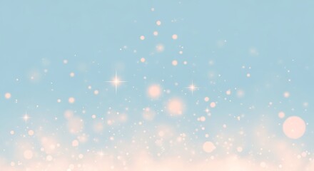 Magical shimmering bokeh lights create a dreamy, ethereal festive background