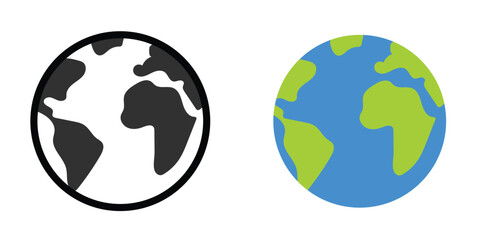 Polluted Globe and Healthy Planet Showing Environment Issue