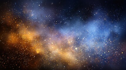 Obraz premium Breathtaking Cosmic Nebula with Dynamic Particle Effects – Vivid Interstellar Gas, Glimmering Stardust, and Swirling Luminescent Particles that Bring Otherworldly Depth to Space-Themed Creations. 