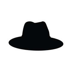 Classic fedora hat silhouette
