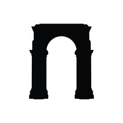 Obraz premium Classical archway silhouette