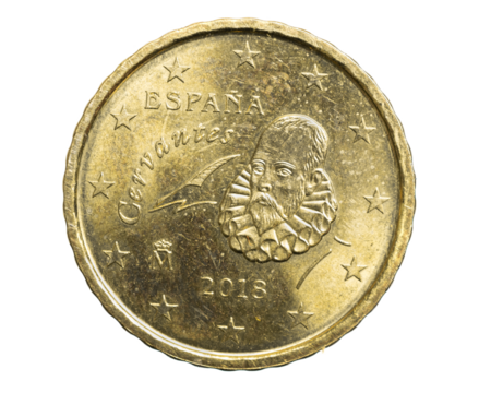 ten euro cent coin isolated on white background