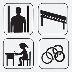 End modern slavery awareness vector pack &mdash; silhouettes, justice icons, solidarity hands, Dec 2 abolition poster design templates