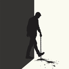 End modern slavery awareness vector pack &mdash; silhouettes, justice icons, solidarity hands, Dec 2 abolition poster design templates