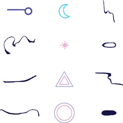 Hand drawn vector arrows set illustration icon symbol design element