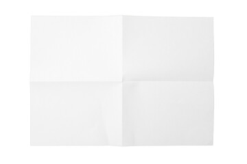 Blank White Paper Sheet With Gentle Folds—Minimal Flatlay For Office, Design, Or Mockup