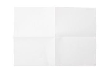 Blank White Paper Sheet With Gentle Folds—Minimal Flatlay For Office, Design, Or Mockup