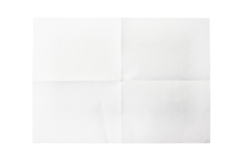 Minimal White Paper Sheet on Plain White Background for Studio Mockups and Design Projects