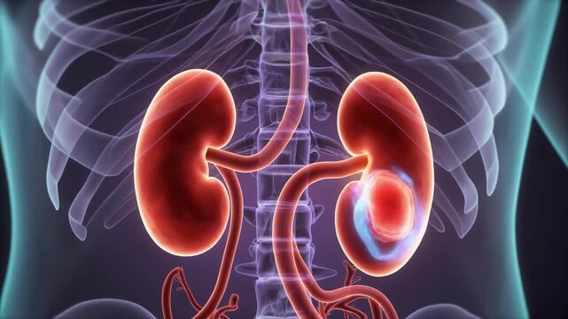 Dynamic 3D animation of human kidneys and skeletal structure for medical education and research studies