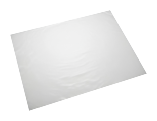 Artistic blank sheet for creative projects material top view isolated on transparent background