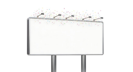 Obraz premium Billboard Frame With Confetti Trail