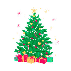 Christmas Tree with Lights & Ornaments – Holiday 