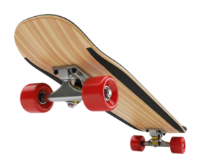 Skateboarding tricks showcase urban skatepark video content action isolated on transparent background