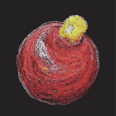 Christmas Baubles Clipart – Boules de Noël colorées dessinées au pastel, décorations festives faites main pour cartes, affiches et projets créatifs