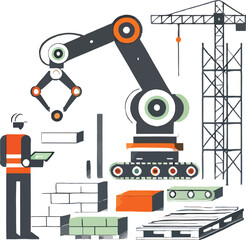 vector illustration of a construction site