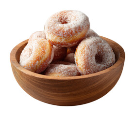 Delicious homemade doughnuts kitchen food bright isolated on transparent background