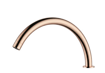 Curved rose gold nose ring hoop isolated on transparent background