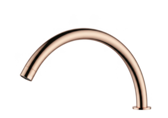 Curved rose gold nose ring hoop isolated on transparent background