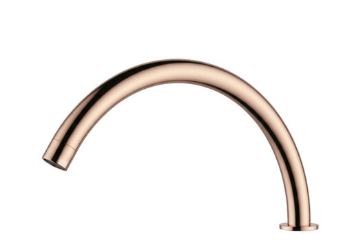 Curved rose gold nose ring hoop isolated on transparent background