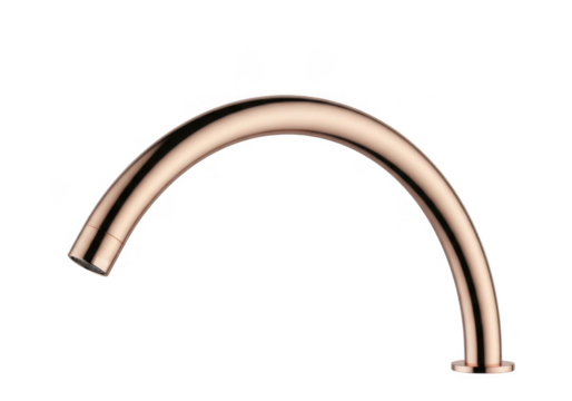 Curved rose gold nose ring hoop isolated on transparent background