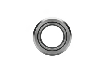 Silver oval bearing isolated on transparent background