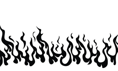 Monochrome fire flame illustration background