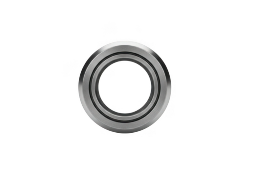 Silver oval bearing isolated on transparent background