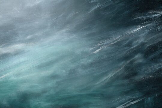 Ocean's Embrace: An abstract exploration of the ocean's vastness, with the water's raw power and subtle hues of turquoise and deep blue blending, evoking the sea's serene yet captivating presence.