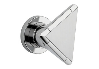 Modern geometric door knob isolated on transparent background