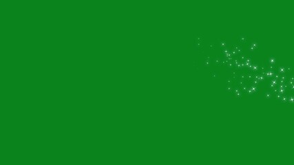 White glowing glitter particle trail with magic sparkles and twinkle stars, fairy dust shimmer line, curved stars motion, sparkling star transition effect, elegant Christmas style on green screen. 4k - Powered by Adobe