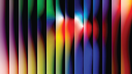 Colorful gradient vector background with smooth vertical stripes creating a vibrant spectrum effect for modern digital projects