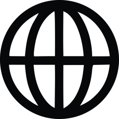 Abstract globe symbol representing worldwide network and internet