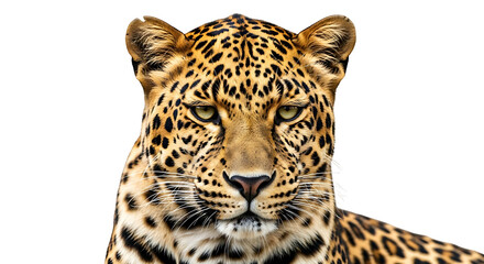 Obraz premium Closeup portrait of a majestic leopard with intense gaze.